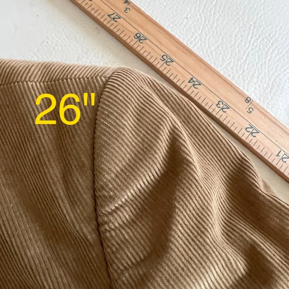 Alan Flusser Blazer Mens 46R Tan Corduroy Sport Coat Two Button Classic Academic